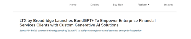 用ChatGPT分析20,000多种债券！LTX推出BondGPT+